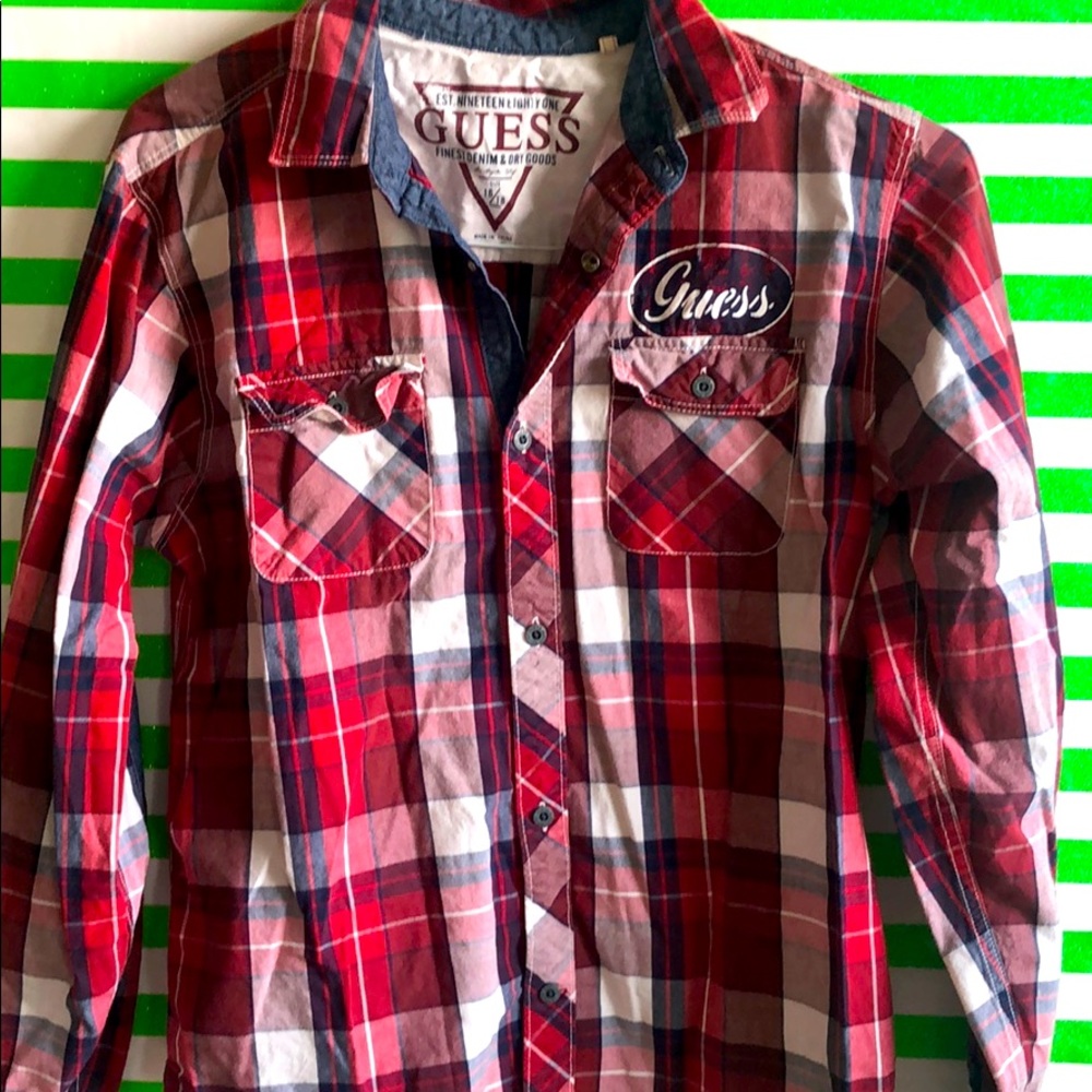 GUESS BOYS button down red size 16/18